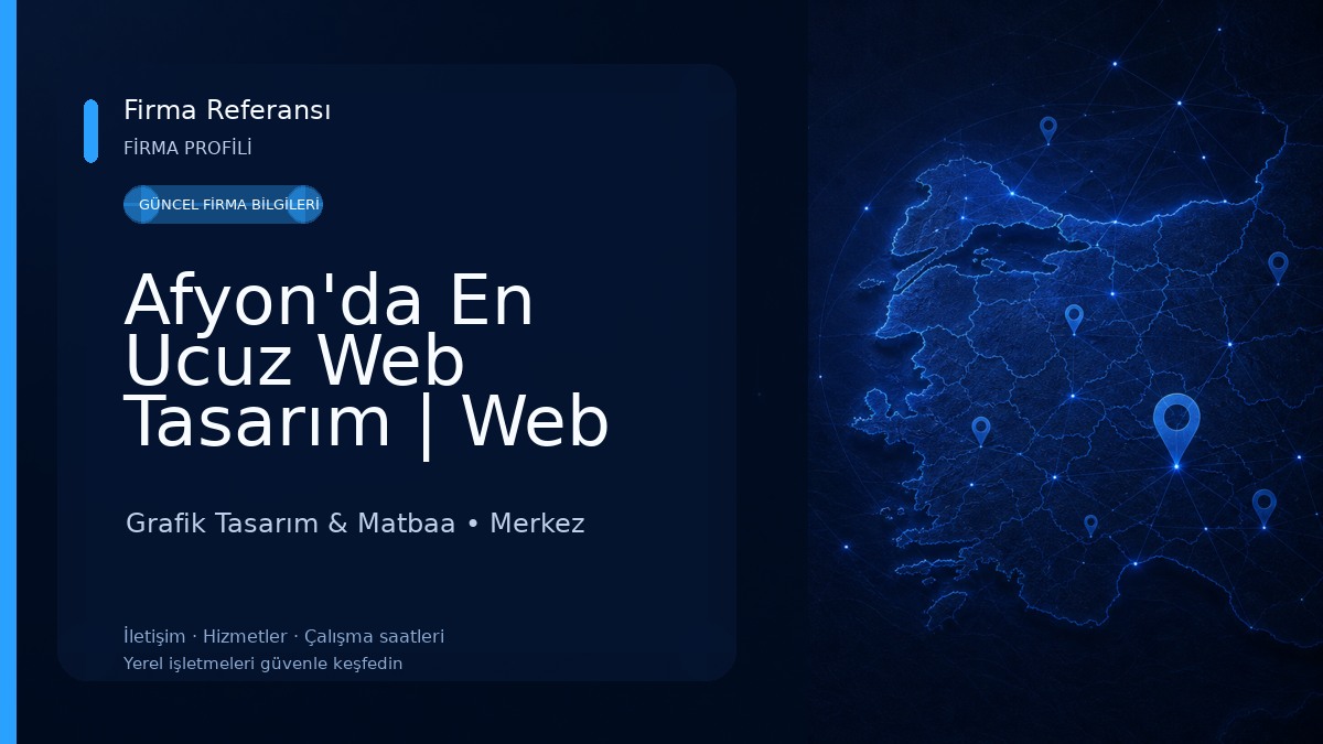 Afyon'da En Ucuz Web Tasarım | Web Site Tasarım | Yazılım & Grafik ve Sistem Hizmetleri 