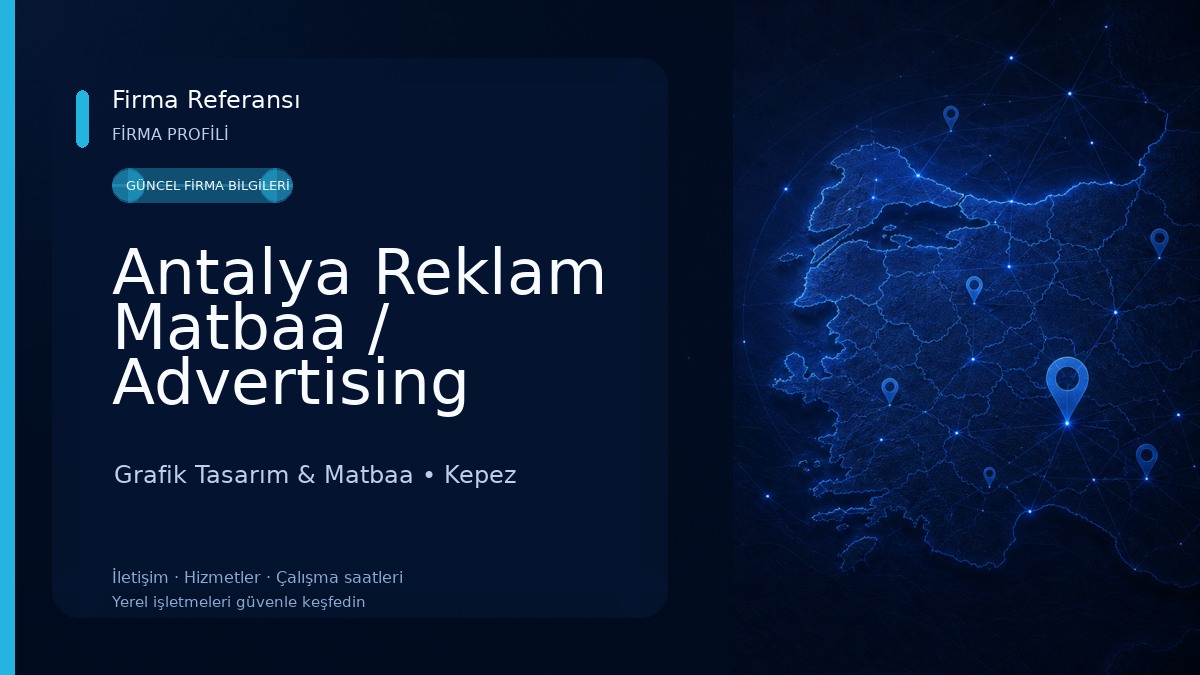 Antalya Reklam Matbaa / Advertising Printing Promotion