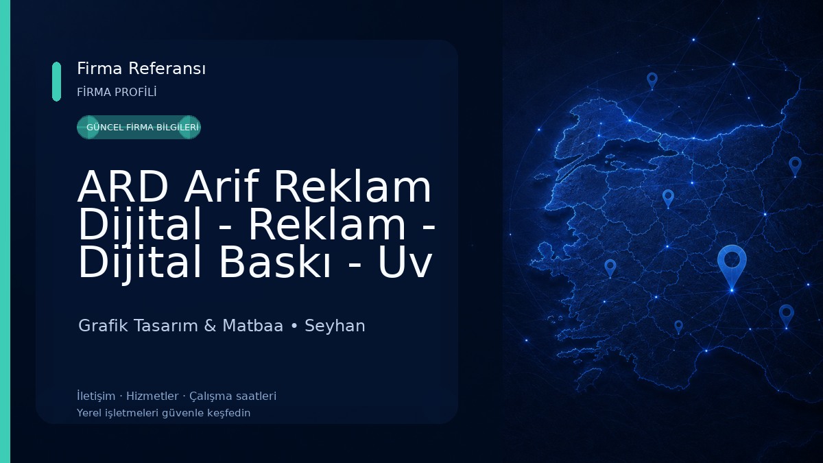 ARD Arif Reklam Dijital - Reklam - Dijital Baskı - Uv Baskı - Kaşe - Tabela Grafik Tasarım & Matbaa