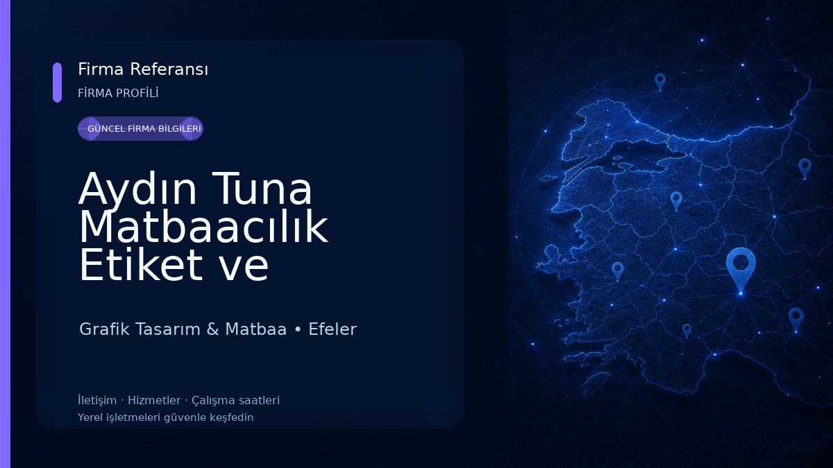 Aydın Tuna Matbaacılık Etiket ve Ambalaj San. Tic. Ltd. Şti. Grafik Tasarım & Matbaa