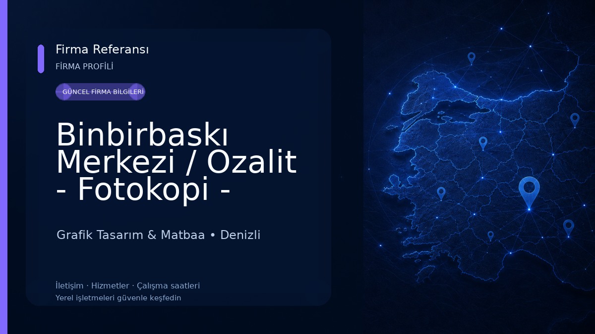 Binbirbaskı Merkezi / Ozalit - Fotokopi - Renkli Baskı - Proje - Promosyon - Kırtasiye - Tshirt Baskı Merkezi Grafik Tasarım & Matbaa