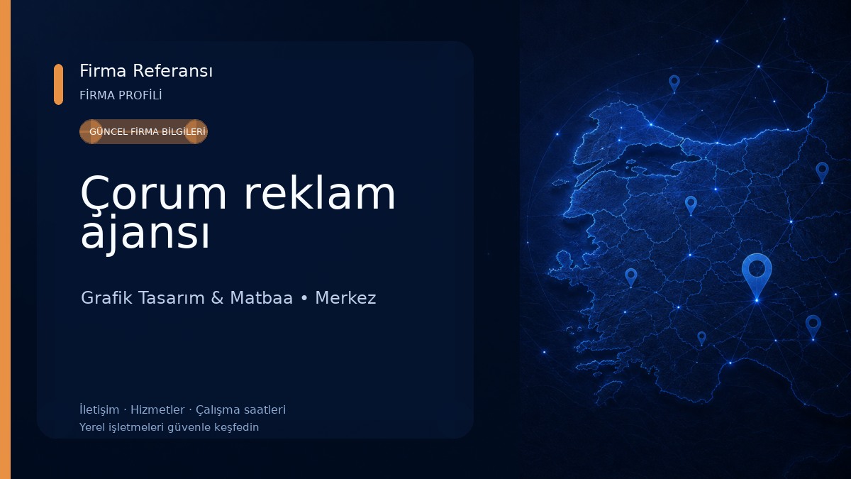 Çorum reklam ajansı Grafik Tasarım & Matbaa