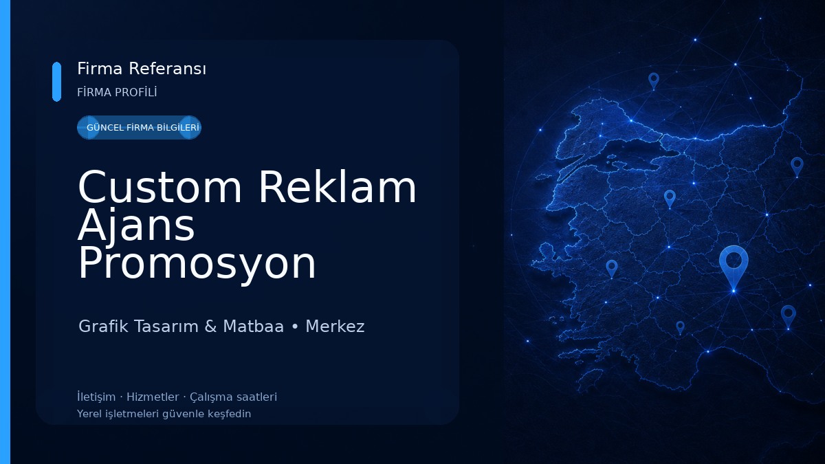 Custom Reklam Ajans Promosyon Matbaa Hizmetleri 