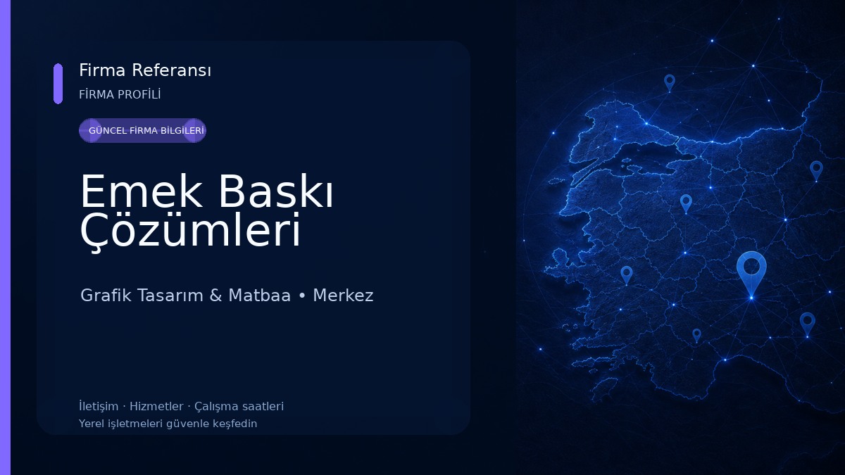 Emek Baskı Çözümleri Grafik Tasarım & Matbaa