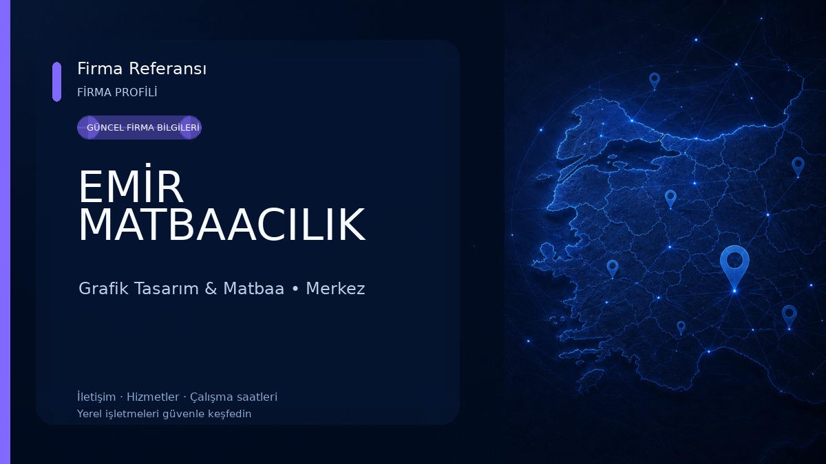 EMİR MATBAACILIK Grafik Tasarım & Matbaa