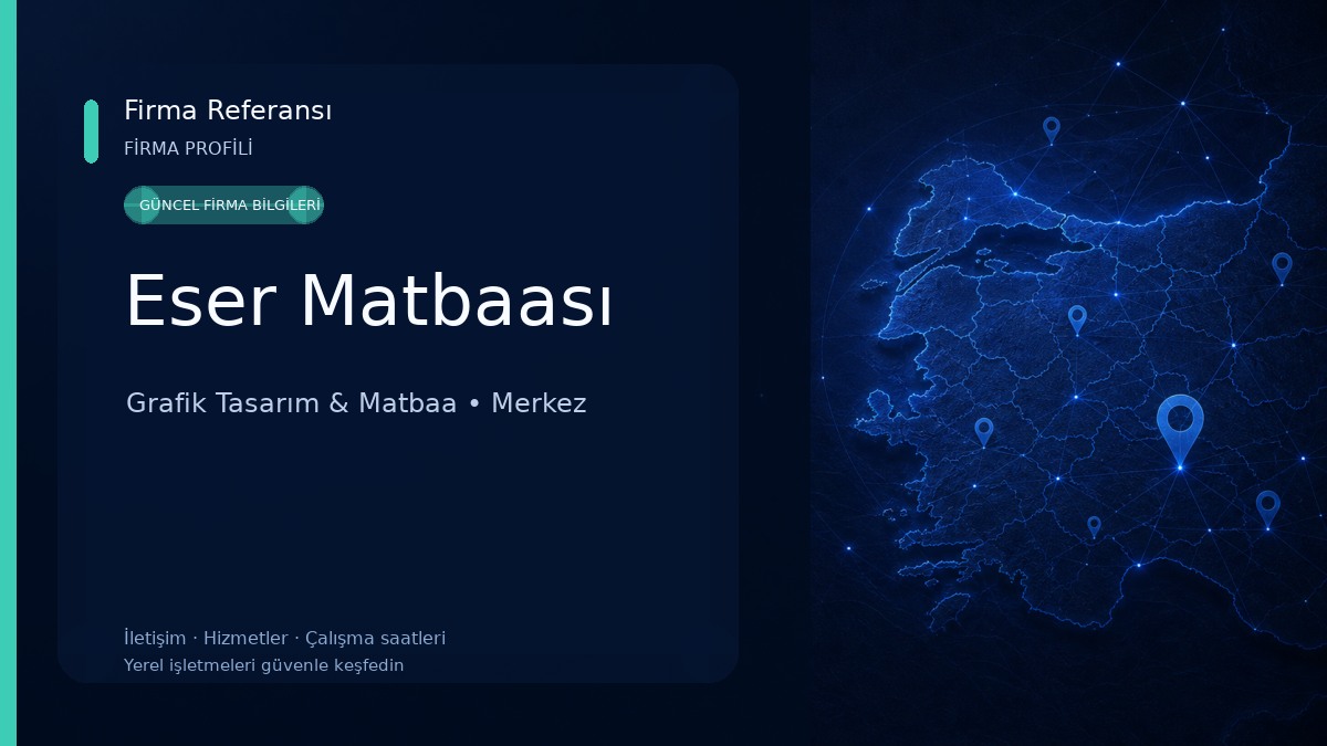 Eser Matbaası Grafik Tasarım & Matbaa
