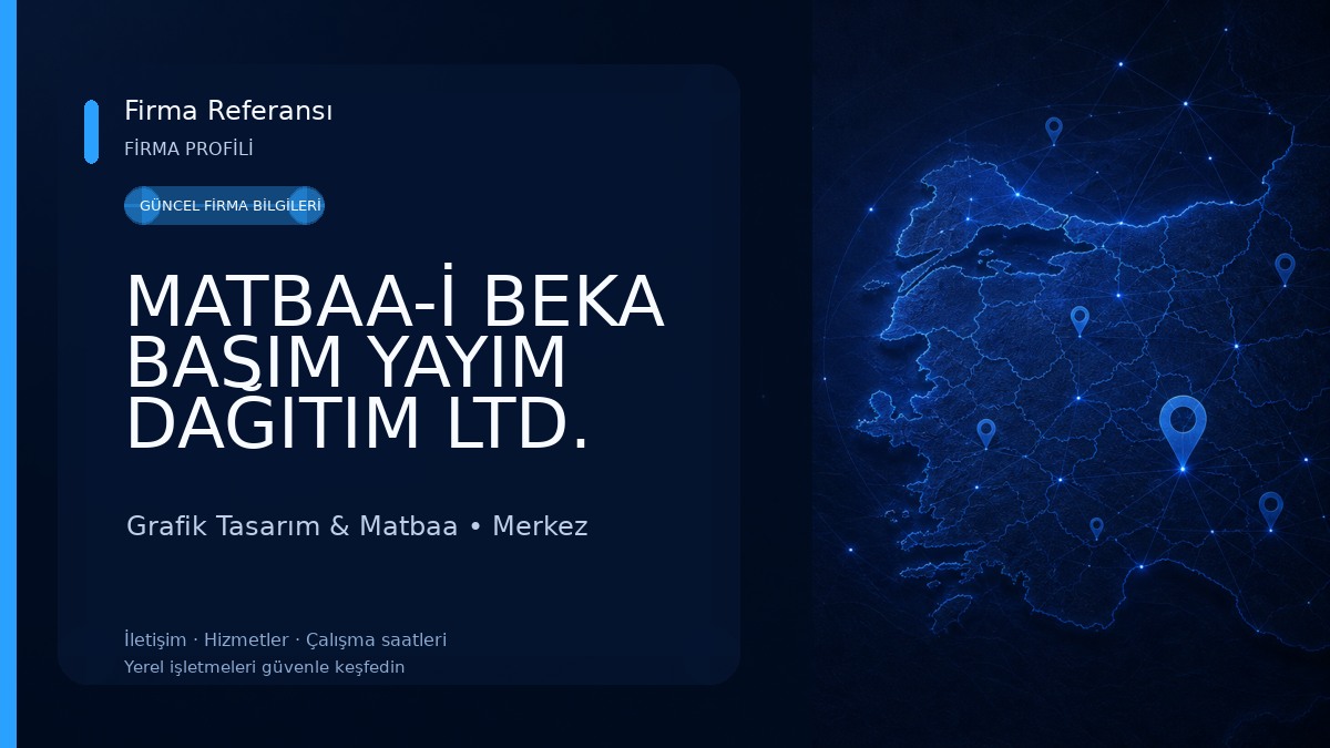 MATBAA-İ BEKA BASIM YAYIM DAĞITIM LTD. ŞTİ Grafik Tasarım & Matbaa